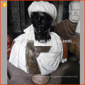 Custom marble african officer black bust sculpture for sale